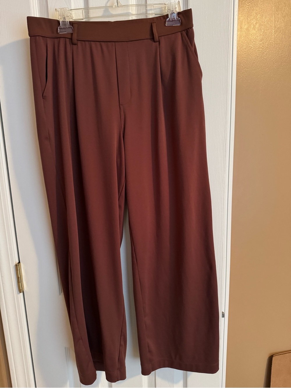 HALARA Wide-Leg Pants in Deep Rust